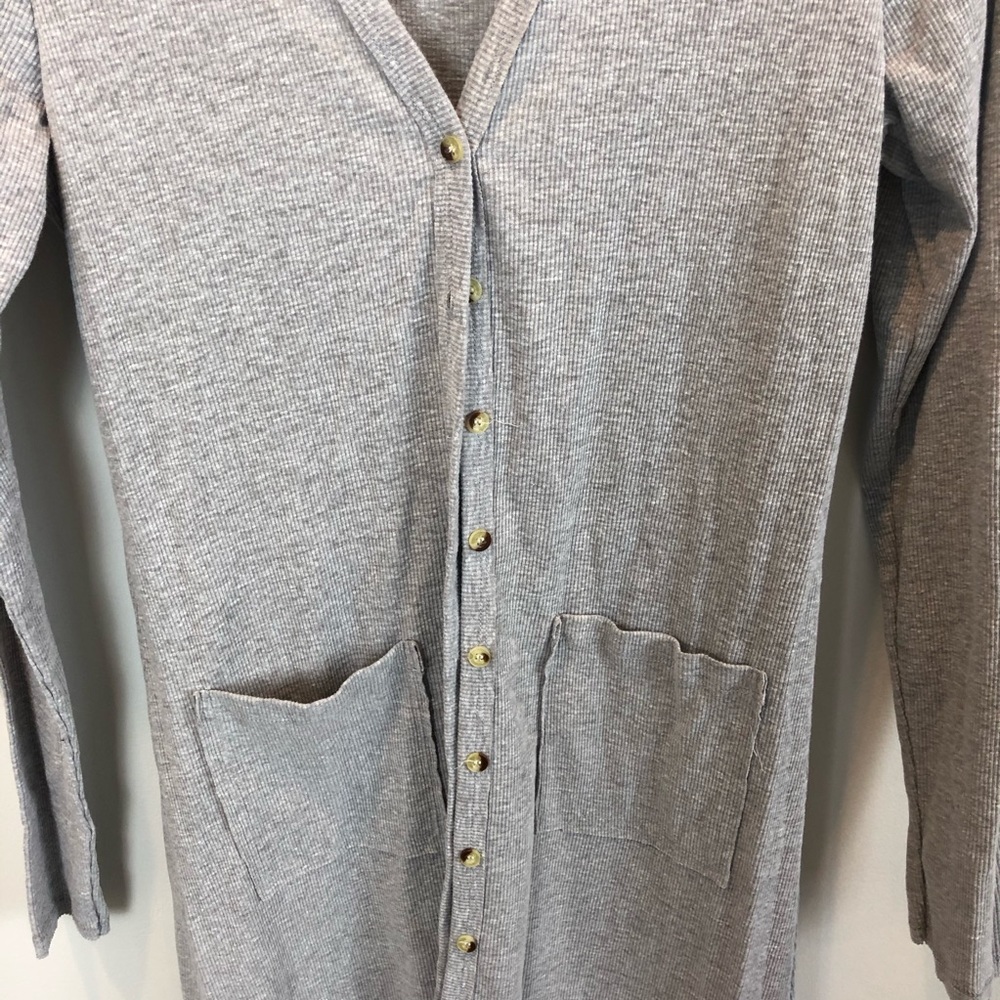 Wishlist Grey High Low Button Front Duster - image 4